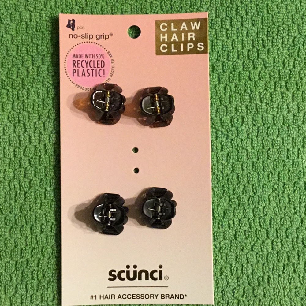 NWT Scunci Dark Claw Hair Clips